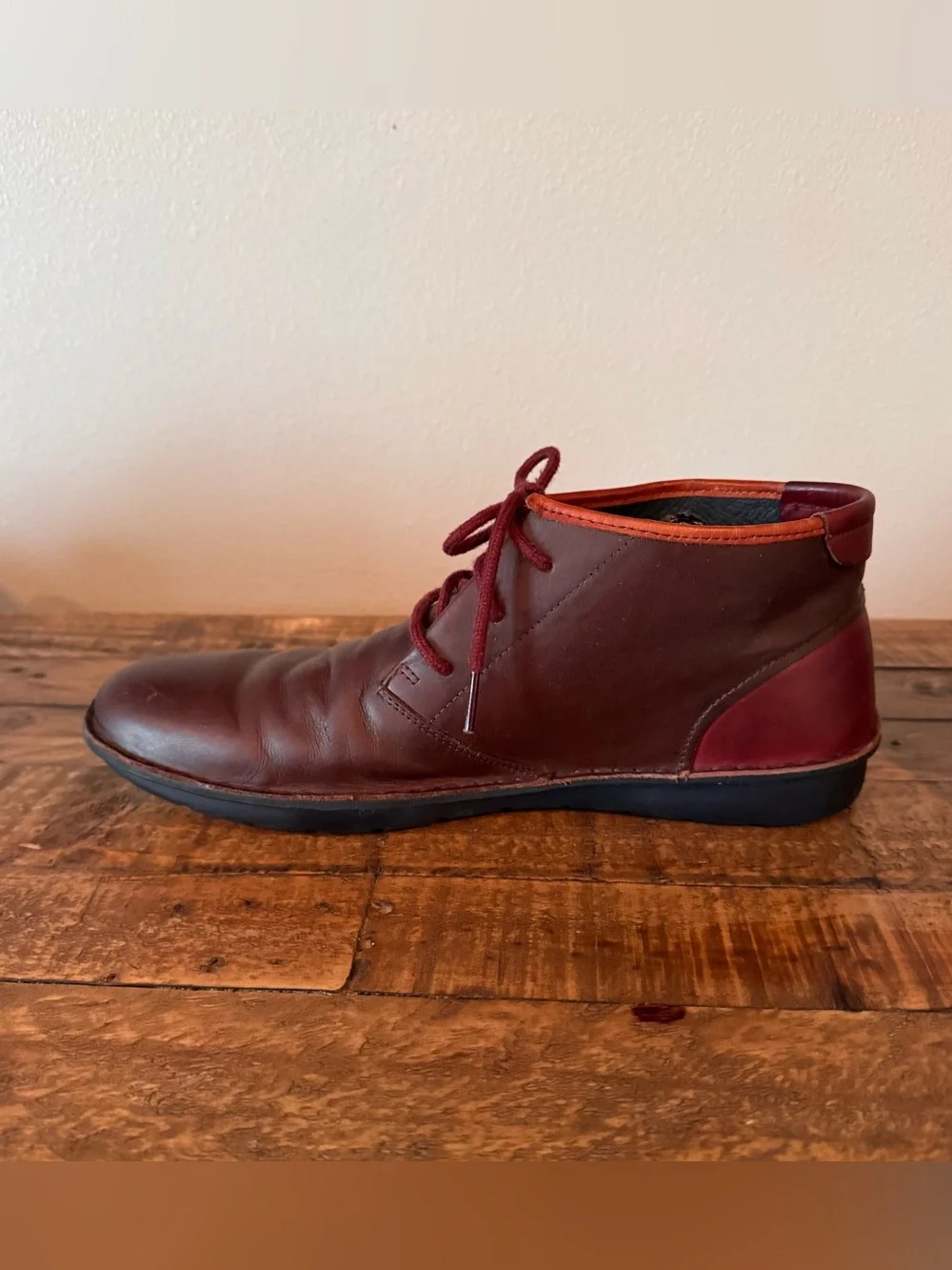 Pikolinos Santiago Men's Leather Chukka Boots Olmo Garnet Brown/Red EU 44 US 11
